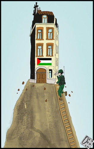 Cartoon: Palestina (medium) by Christi tagged palestina,gerusalemme,israele,casa,piliziaetnica