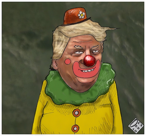 Cartoon: Trump at the ONU (medium) by Christi tagged trump,onu