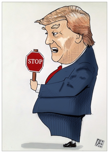Cartoon: Trump shutdown (medium) by Christi tagged trump,shutdown