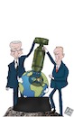 Cartoon: The bomb in the rock (small) by Christi tagged putin,biden,nucleare,guerra,terzaguerramondiale