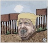 Cartoon: Trump currency closing Mexico (small) by Christi tagged trump,mexico,migrazione