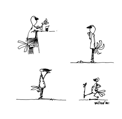 Cartoon: birds (medium) by mortimer tagged mortimer,mortimeriadas,cartoon,illustration,vogel,bar,vögel,tiere