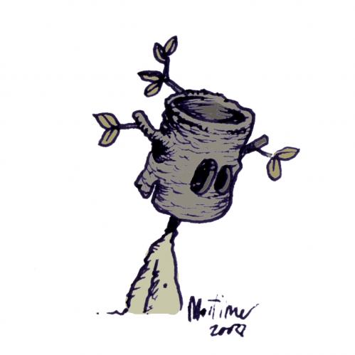 Cartoon: tarugo (medium) by mortimer tagged mortimer,treebeing,trees,nature,illustration,baum,kopf,körper