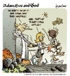 Cartoon: Adam Eve and God 44 (small) by mortimer tagged mortimer mortimeriadas cartoon comic biblical adam eve god snake paradise bible