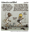 Cartoon: Adam Eve and God 45 (small) by mortimer tagged mortimer mortimeriadas cartoon comic biblical adam eve god snake paradise bible