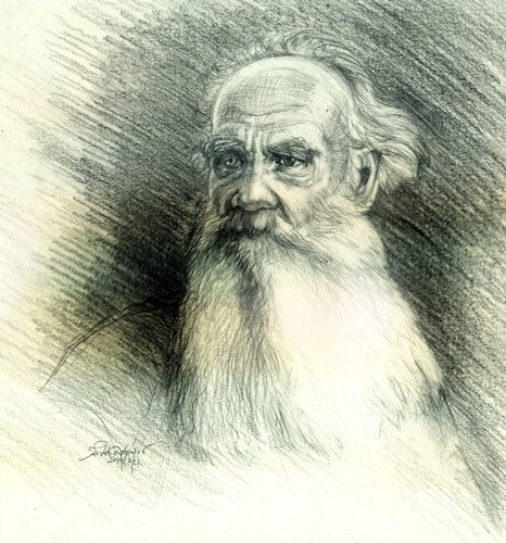 Cartoon: Leo Tolstoy (medium) by Sajith Bandara tagged tolstoy