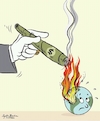 Cartoon: climate change (small) by Sajith Bandara tagged amazon,rainforest,is,burning
