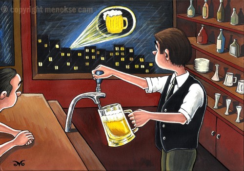 Cartoon: Beer 8 (medium) by menekse cam tagged beer,brewer,urgent,need,help,barman,pub,bar,bira,biraci,barmen,beer,brewer,urgent,need,help,barman,pub,bar,bira,biraci,barmen