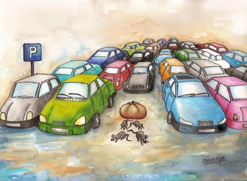 Cartoon: car (medium) by menekse cam tagged car,cinderella,tale