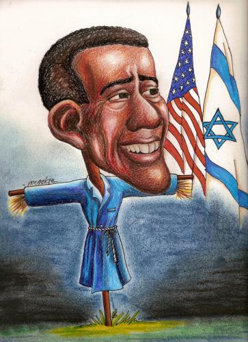 Cartoon: Obama (medium) by menekse cam tagged america,israel,obama