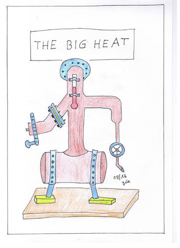 Cartoon: The Big Heat Plumber Klempner (medium) by skätch-up tagged klempner,flaschner,schlosser,locksmith,plumber,the,big,heat