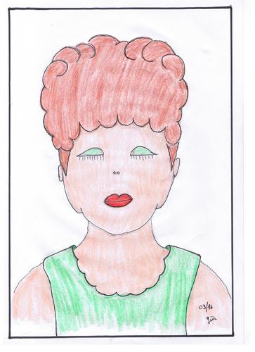 Cartoon: The elegant proud and vain Lady (medium) by skätch-up tagged haare,hair,lady,bame,nobel,edel,stolz,eingebildet