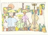 Cartoon: musikanten strassenmusiker (small) by skätch-up tagged chinesen,kontrabass,strasse,erzählen