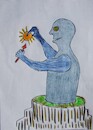 Cartoon: THE BURNING FIRE MATCHSTICK MAN (small) by skätch-up tagged fire,match,hardware,ashes