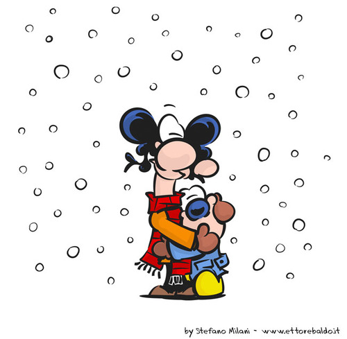Cartoon: Snowing.. (medium) by ettorebaldo tagged ettore,baldo,snow,xmas,white,cartoon,comic,strip