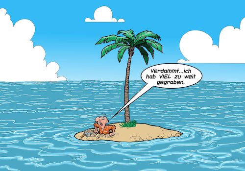 Cartoon: Ausbruch (medium) by Joshua Aaron tagged insel,flucht,gefängnis,häftling,insasse,einsame,inselwitz,insel,flucht,gefängnis,häftling,insasse,einsame,inselwitz