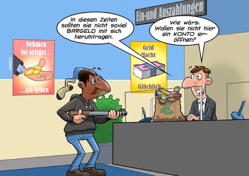 Bankangestellter mit Chuzpe