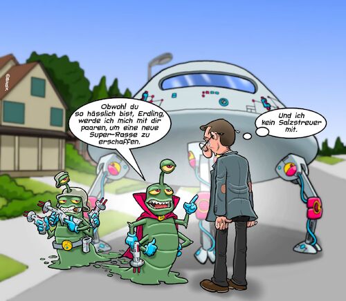 Cartoon: Begegnung der dritten Art (medium) by Chris Berger tagged close,encounters,third,kind,alien,ausserirdische,ufo,close,encounters,third,kind,alien,ausserirdische,ufo