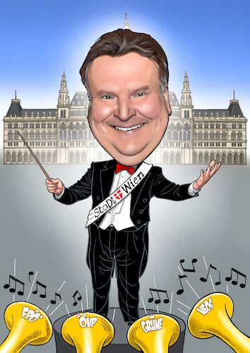 Cartoon: Bürgermeister Wien (medium) by Joshua Aaron tagged bürgermeister,wien,spö,michael,ludwig,bürgermeister,wien,spö,michael,ludwig