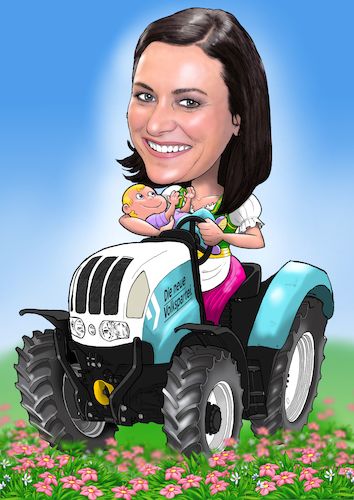 Cartoon: Bundesministerin Landwirtschaft (medium) by Chris Berger tagged elisabeth,köstinger,bundesministerin,övp,landwirtschaft,regionen,tourismus,elisabeth,köstinger,bundesministerin,övp,landwirtschaft,regionen,tourismus