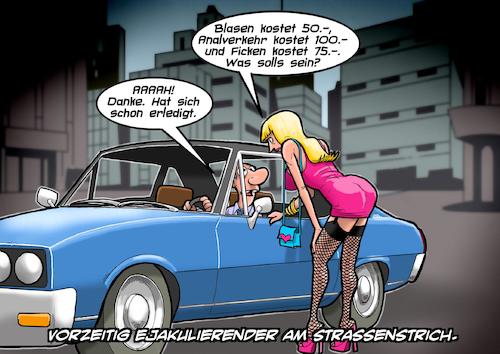 Cartoon: Ejaculatio praecox (medium) by Joshua Aaron tagged prostitution,freier,nutte,hure,strich,frühzeitige,ejakulation,prostitution,freier,nutte,hure,strich,frühzeitige,ejakulation