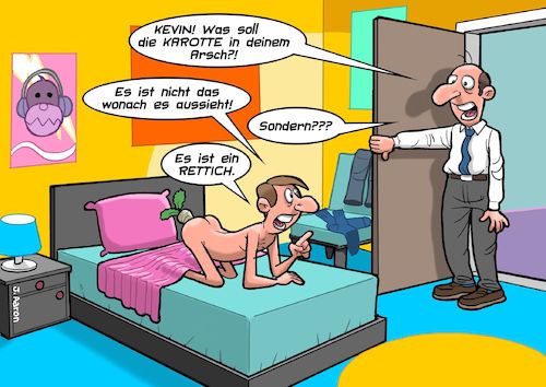 Cartoon: Gemüse (medium) by Joshua Aaron tagged karotte,anal,rettich,schwul,homosexuell,gay,karotte,anal,rettich,schwul,homosexuell,gay