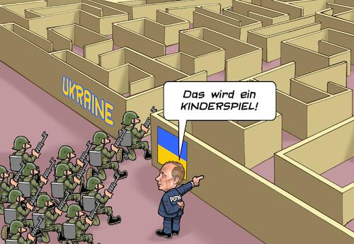Cartoon: Im Labyrinth (medium) by Chris Berger tagged putin,ukraine,krieg,truppen,labyrinth,putin,ukraine,krieg,truppen,labyrinth