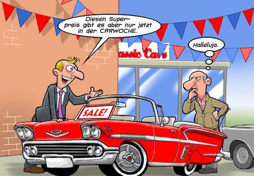 Cartoon: Karwoche (medium) by Joshua Aaron tagged karwoche,autohandel,ostern,feiertage,gebrauchtwagen,autoverkäufer,karwoche,autohandel,ostern,feiertage,gebrauchtwagen,autoverkäufer