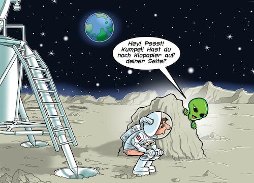 Cartoon: Klogespräche (medium) by Chris Berger tagged astronaut,mond,mars,klo,dump,alien,ausserirdischer,klopapier,toilette,astronaut,mond,mars,klo,dump,alien,ausserirdischer,klopapier,toilette