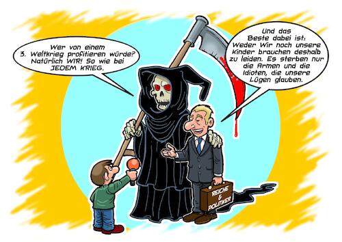 Cartoon: Kriegsgewinner (medium) by Joshua Aaron tagged krieg,kapitalismus,reiche,arme,tod,tote,frieden,peace,ukraine,putin,russland,krieg,kapitalismus,reiche,arme,tod,tote,frieden,peace,ukraine,putin,russland