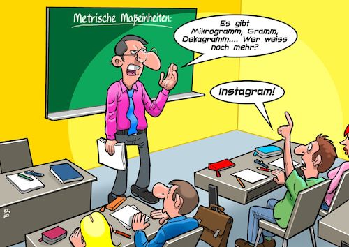 Cartoon: Metrisches System (medium) by Joshua Aaron tagged instagram,internet,viral,maßeiheiten,metrisch,schule,unterricht,instagram,internet,viral,maßeiheiten,metrisch,schule,unterricht