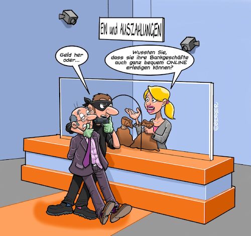 Neulich in der Sparkasse