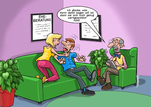 Cartoon: Paarberatung (medium) by Chris Berger tagged beratung,ehe,beziehung,paar,würgen,psychologe,berater,beratung,ehe,beziehung,paar,würgen,psychologe,berater