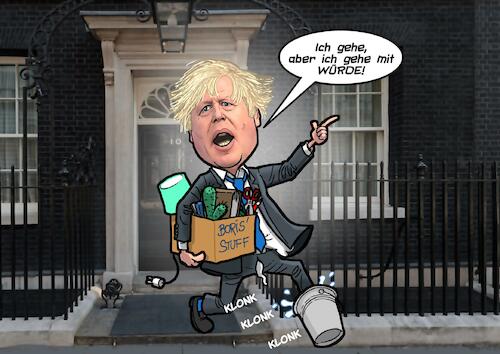 Cartoon: Rücktritt (medium) by Chris Berger tagged boris,johnson,tories,rücktritt,skandale,corona,party,großbritannien,vereinigtes,königreich,boris,johnson,tories,rücktritt,skandale,corona,party,großbritannien,vereinigtes,königreich