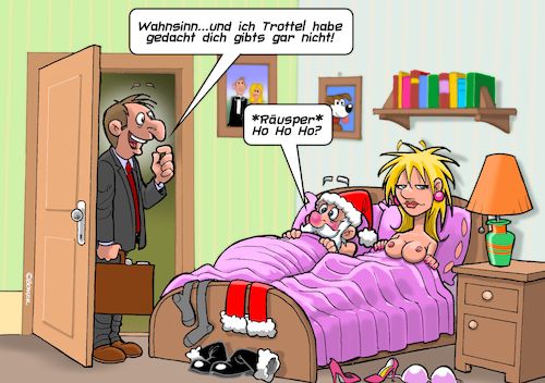 Cartoon: Seitensprung Santa (medium) by Chris Berger tagged seitensprung,fake,santa,klaus,weihnachtsmann,weihnachten,christmas,xmas,seitensprung,fake,santa,klaus,weihnachtsmann,weihnachten,christmas,xmas