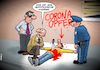 Cartoon: Corona-Opfer (small) by Joshua Aaron tagged mord,covid,19,corona,virus,epidemie,pandemie