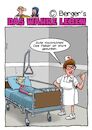 Cartoon: Fieber (small) by Chris Berger tagged krankenhaus,schwester,patient,fieber,tod