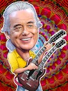 Cartoon: Jimmy Page (small) by Joshua Aaron tagged led,zeppelin,hardrock,glamrock,gitarrist