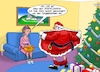 Cartoon: Mistelzweig (small) by Joshua Aaron tagged mistelzweig,kuss,weihnachten,blowjob,santa