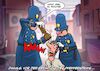 Cartoon: Pfefferspray (small) by Joshua Aaron tagged pfefferspray,polizei,gewalt,geschichte,bandit,gauner