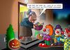 Cartoon: Politiker zu Halloween (small) by Joshua Aaron tagged politiker,halloween,verkleidung,clowns,kinder,süsses,saures,politik
