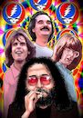 Cartoon: The Grateful Dead (small) by Chris Berger tagged jerry,garcia,grateful,dead