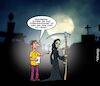 Cartoon: Wunschkonzert (small) by Chris Berger tagged tod,publikum,wünsche,friedhof,sensenmann