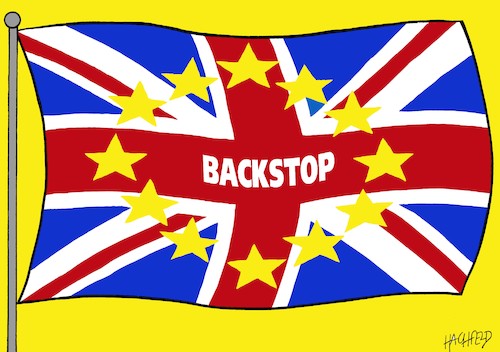 Cartoon: Backstop (medium) by Hachfeld tagged brexit,eu