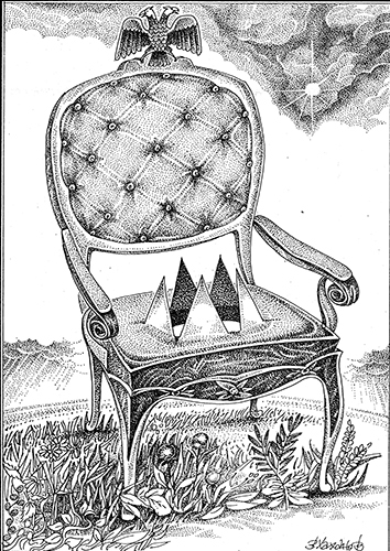 Cartoon: Throne. (medium) by Vladimir Khakhanov tagged power