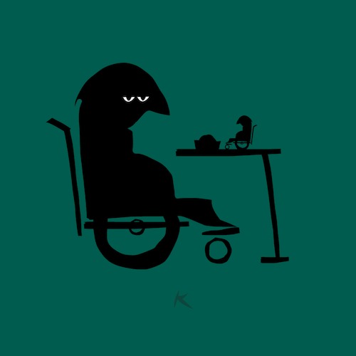 Cartoon: Wheelchair (medium) by Kike Estrada tagged wheelchair