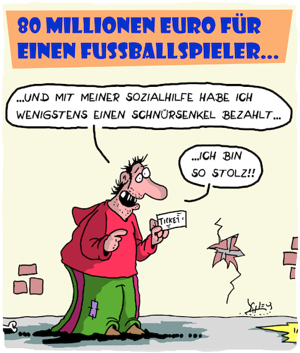 Cartoon: 80 Millionen (medium) by Karsten Schley tagged fußball,bundesliga,bayern,ablösesumme,sport,geld,business,profite,wirtschaft,steuern,hoeness,steuerhinterziehung,ticketpreise,gesellschaft,fußball,bundesliga,bayern,ablösesumme,sport,geld,business,profite,wirtschaft,steuern,hoeness,steuerhinterziehung,ticketpreise,gesellschaft