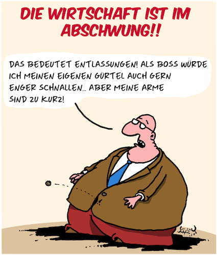 Cartoon: Abschwung!! (medium) by Karsten Schley tagged wirtschaft,business,abschwung,jobs,entlassungen,arbeit,arbeitgeber,arbeitnehmer,arbeitslosigkeit,kapitalismus,gesellschaft,wirtschaft,business,abschwung,jobs,entlassungen,arbeit,arbeitgeber,arbeitnehmer,arbeitslosigkeit,kapitalismus,gesellschaft