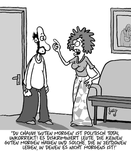 Cartoon: Achtet auf Sprache! (medium) by Karsten Schley tagged sprache,kommunikation,diskriminierung,korrektheit,politik,mode,gesellschaft,sprache,kommunikation,diskriminierung,korrektheit,politik,mode,gesellschaft