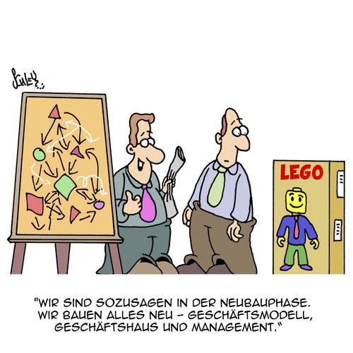 Cartoon: Alles wird neu!! (medium) by Karsten Schley tagged business,konzepte,bauen,wirtschaft,management,manager,business,konzepte,bauen,wirtschaft,management,manager